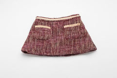 Pink and Gold Tweed Coco Skirt