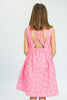 Cross Back Hi-Lo Flamingo Dress, Pink