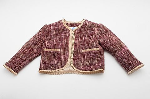 Pink and Gold Tweed Coco Jacket