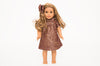 Burgundy Stella Doll Dress