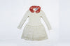 Cream Rachel Knit Dress Pink Faux Fur Collar