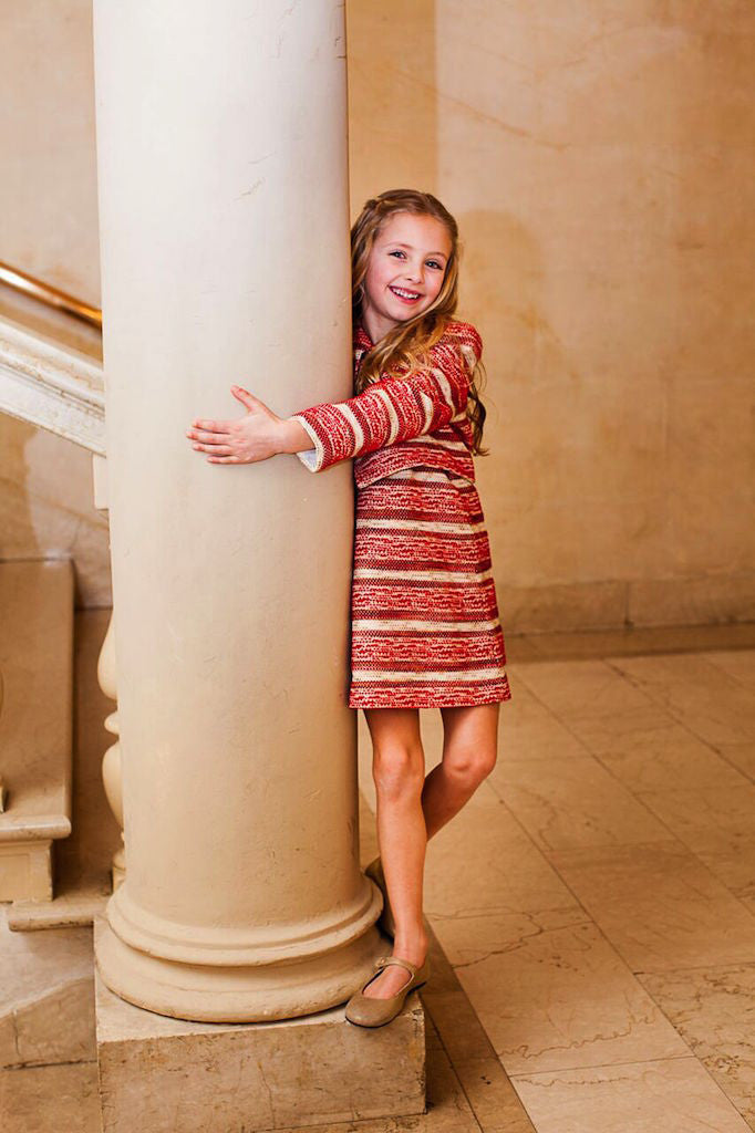 Red Eloise Tweed Dress Florence Fancy