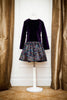 Purple Velvet Jude Stripe Dress