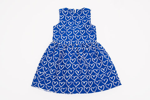 Blue Aubrey Heart Dress