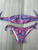 Women Pink Ikat Bandeau Bikini