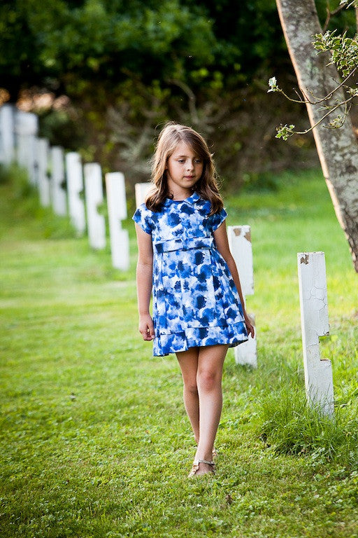 Blue Printed Sabrina Dress Blue Printed Sabrina Dress